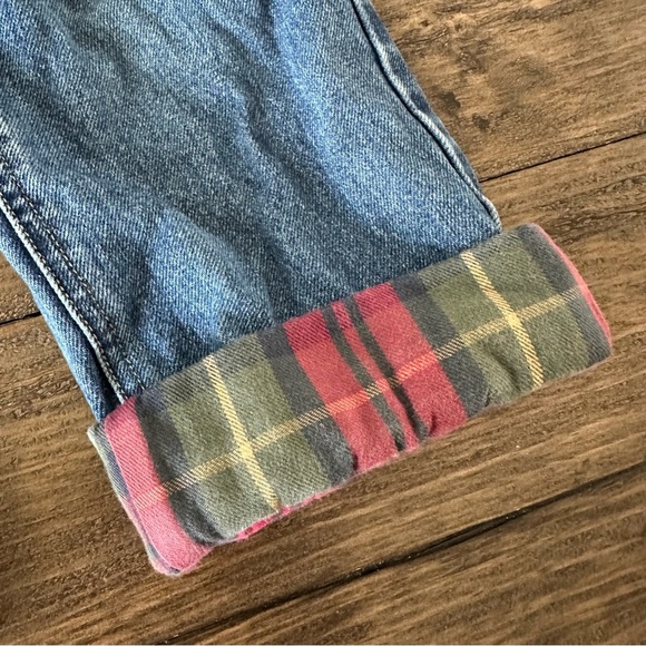 Vintage LL Bean Boys size 4 Flannel Lined Jeans Denim 100% Cotton Straight Leg - Picture 3 of 6